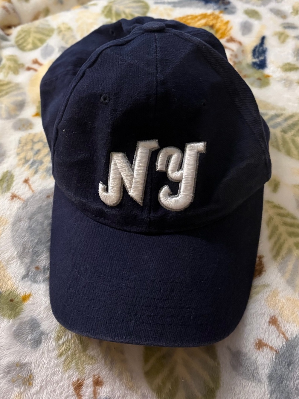 Navy Baseball Cap with White NY Logo
